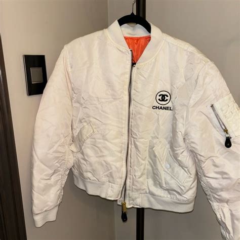 chanel bomber jacket cheap|chanel jacket black and white.